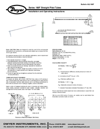Thumbnail of document Manual - 160 Stainless Steel Pitot Tube